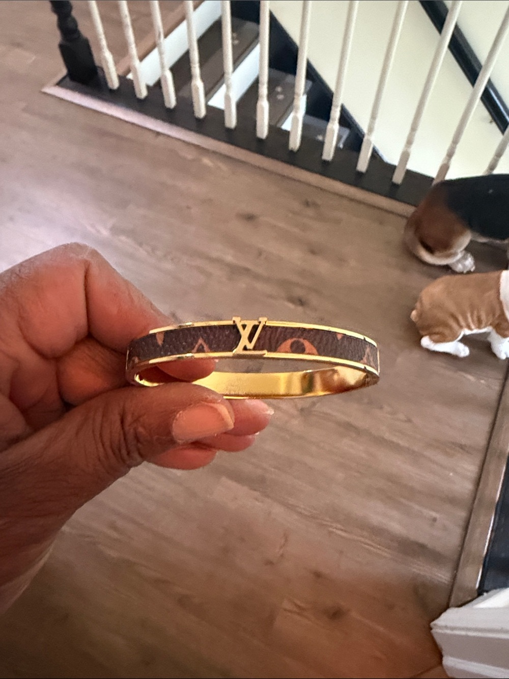 Designer inspired Monogram Bangle